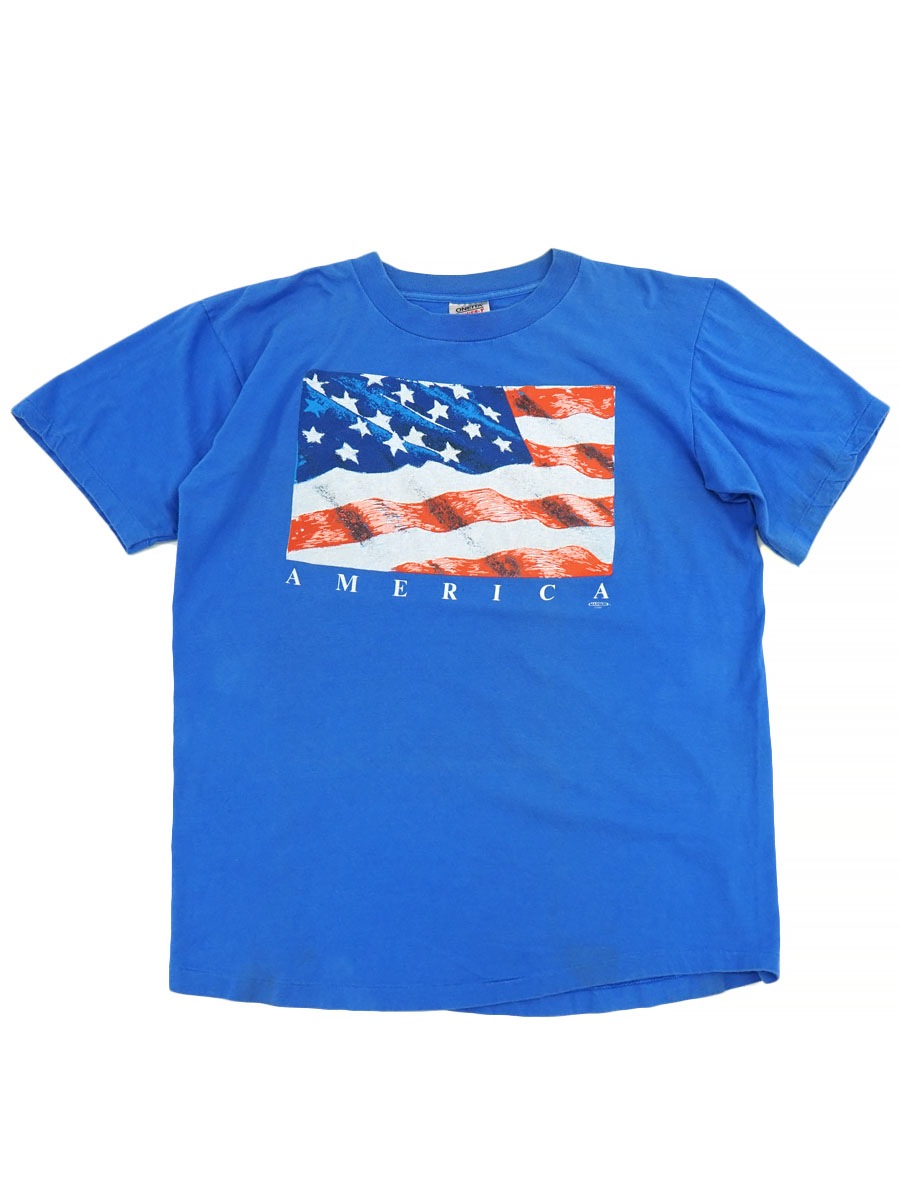 90's ONEITA ''AMERICAN FLAG'' Tシャツ 表記(XL) USA製