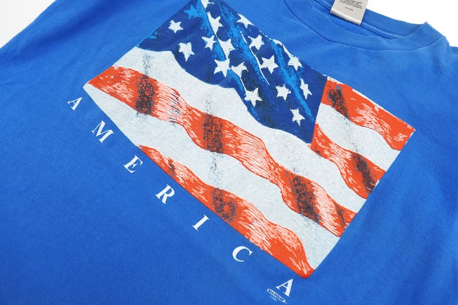 90's ONEITA ''AMERICAN FLAG'' Tシャツ 表記(XL) USA製