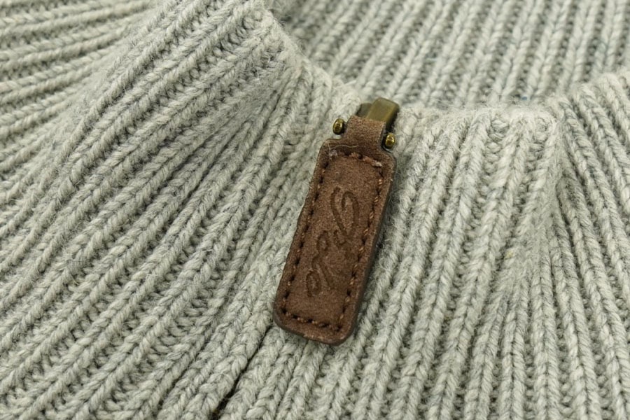 ラルフローレン ケーブル編み シルク×カシミア H/Z ニットセーター フェザーグレー 表記(XXL)