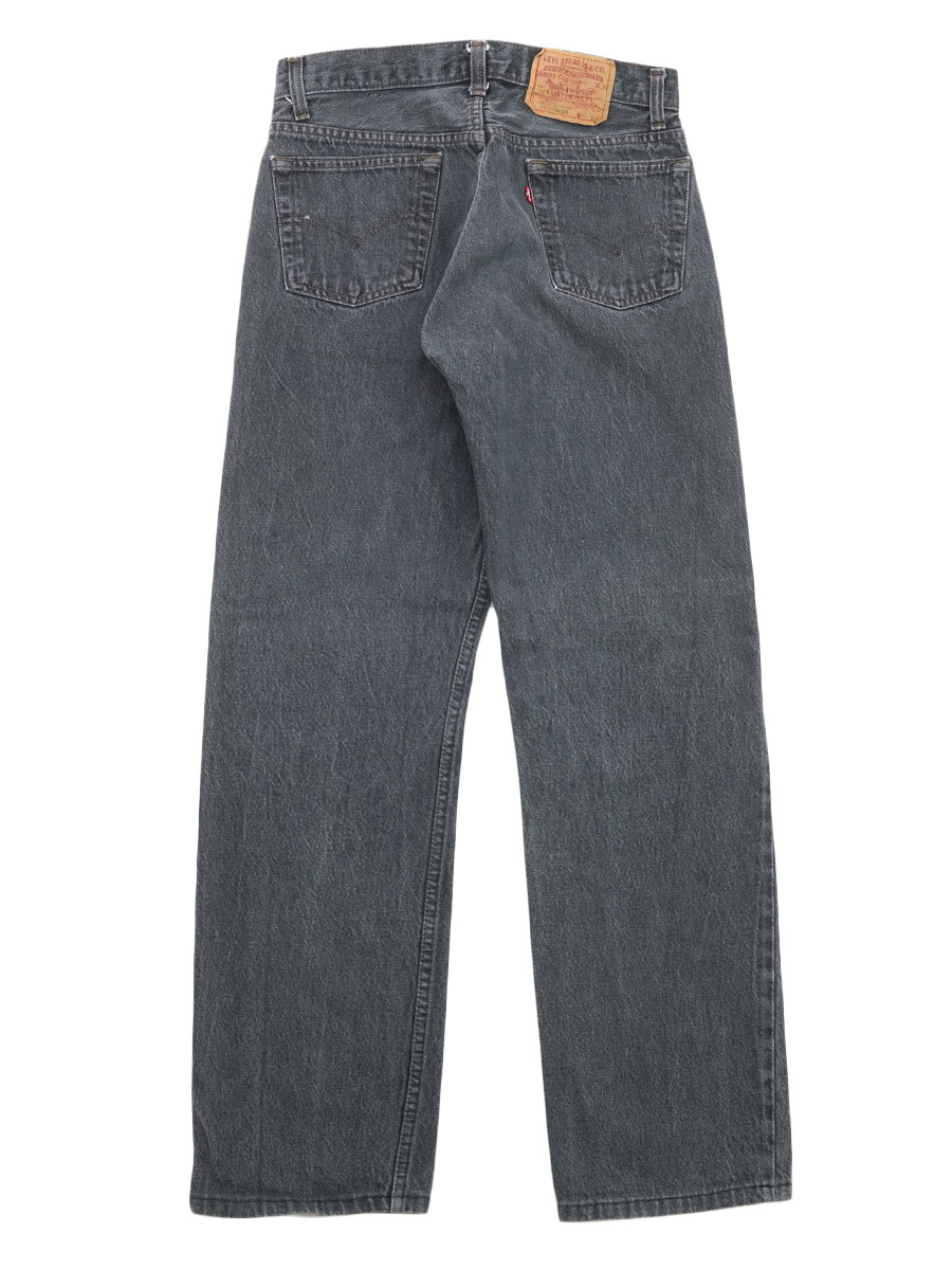 90's LEVI'S 501 先染めブラック デニムパンツ 実寸(W30.5 L30位) USA製