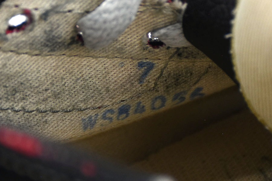 80's VANS SK8-HI レッドｘブラック チェッカー 表記(7) USA製