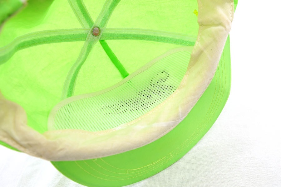 90's Miller ビール 6パネル ナイロンハット アシッドグリーン