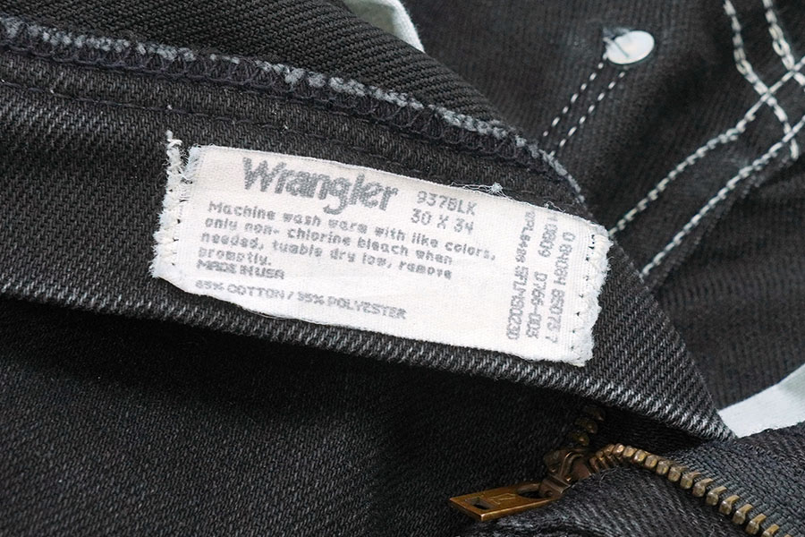 Wrangler 937 ストレッチ スリムフィットパンツ ブラック 実寸(W29 L28位) USA製