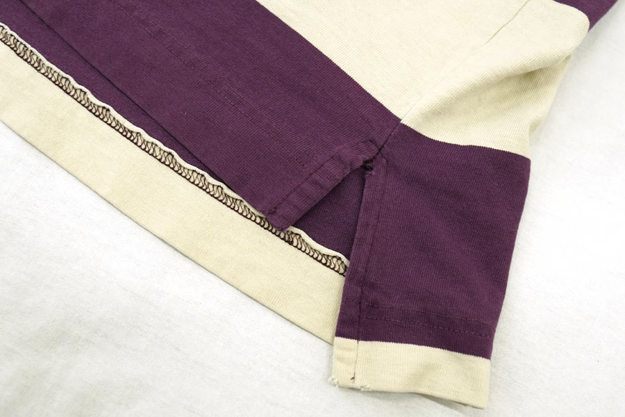 90's OLD GAP 100%コットン モックネック 太ボーダー カットソー 表記(XL) USA製