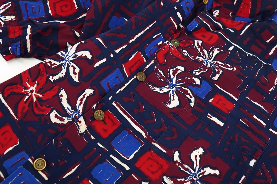 50'S SHAHEEN'S OF HONOLULU COTTON HAWAIIAN SHIRT (SIZE. X LARGE)