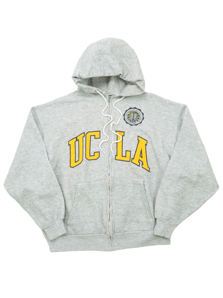 90's H.WOLF ＆SONS ''UCLA'' F/Zパーカー グレー 実寸(XL位) 