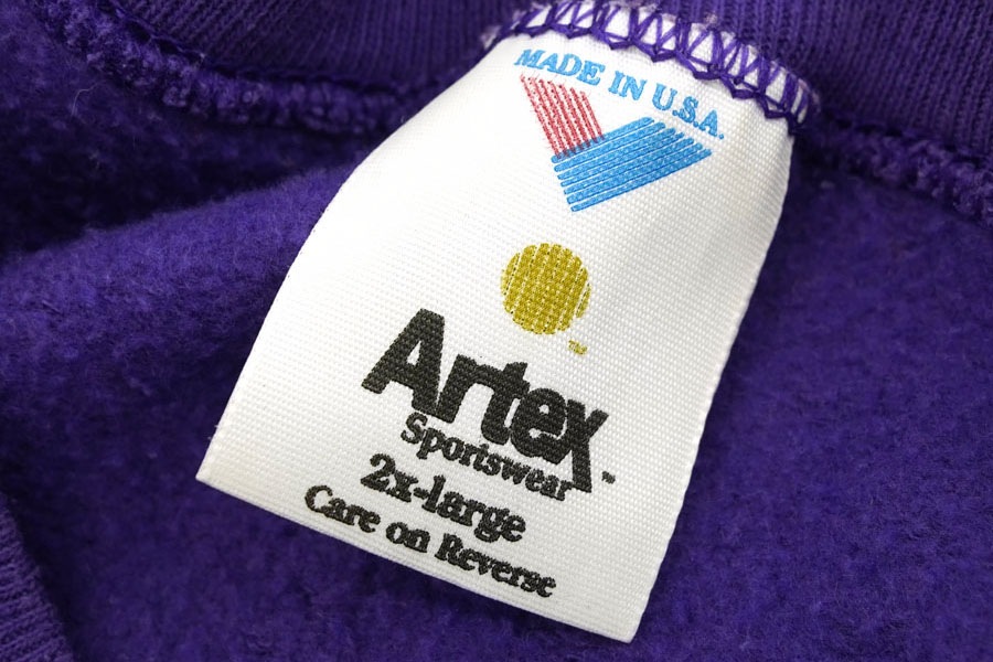 90's Artex ''LAKERS'' スウェット パープル 表記(2XL) USA製