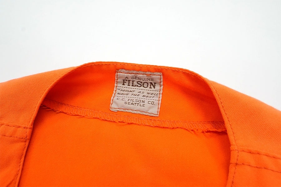 FILSON ハンティングベスト オレンジ 実寸(XL位)