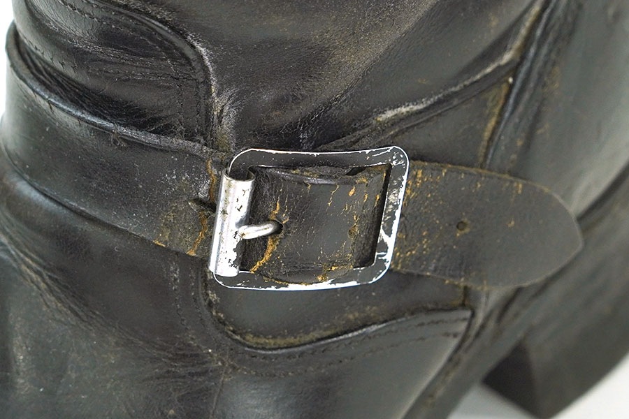 50's～ CHIPPEWA 縄タグ セパレートソール エンジニアブーツ ブラック 実寸(10位) 茶芯