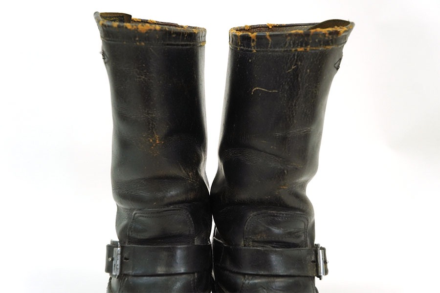 50's～ CHIPPEWA 縄タグ セパレートソール エンジニアブーツ ブラック 実寸(10位) 茶芯