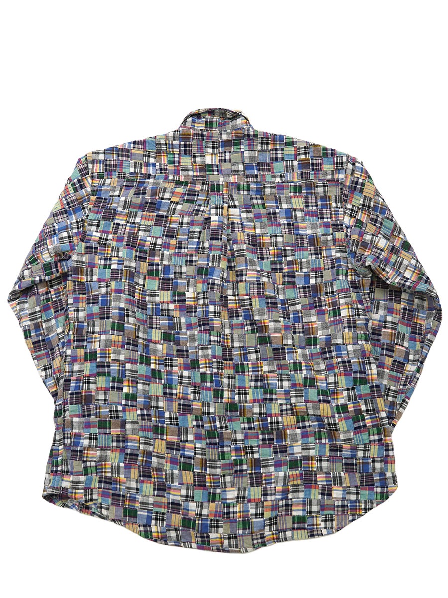 90'S MURRAY'S TOGGERY SHOP PATCHWORK CRAZY PATTERN COTTON SHIRT (SIZE.X LARGE)