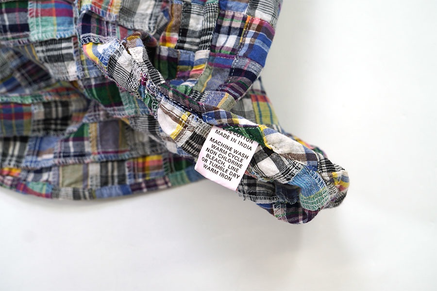 90'S MURRAY'S TOGGERY SHOP PATCHWORK CRAZY PATTERN COTTON SHIRT (SIZE.X LARGE)