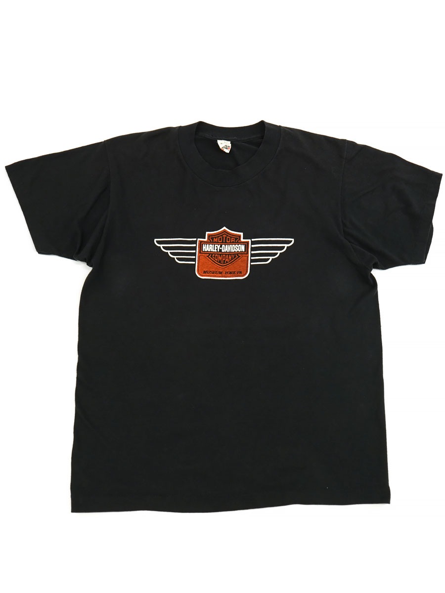 70's～ SCREEN STARS ハーレーダヴィッドソン 両面プリント Tシャツ 表記(L) 