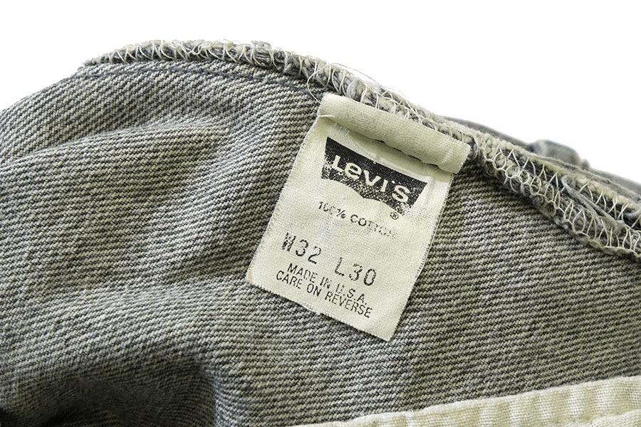 80's LEVI'S 501 カラーデニムパンツ グレー 表記(W32 L30) USA製