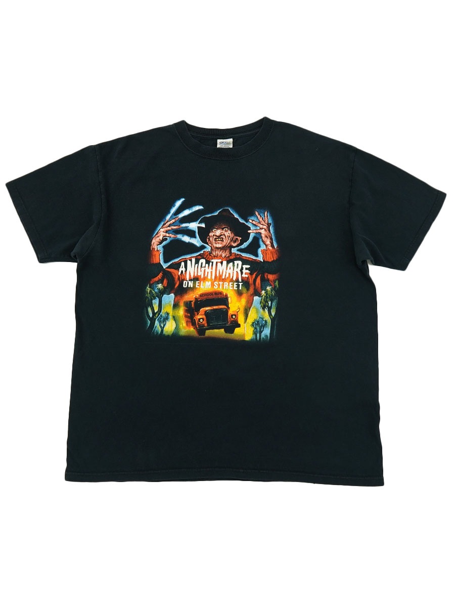 00's anvil ''エルム街の悪夢'' フレディ 両面プリント Tシャツ 表記(XL)