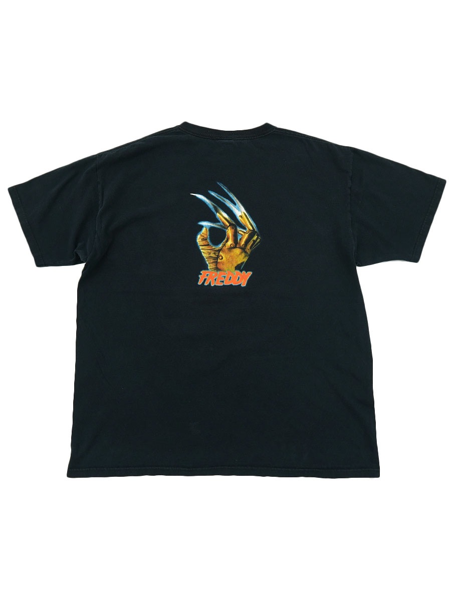 00's anvil ''エルム街の悪夢'' フレディ 両面プリント Tシャツ 表記(XL)