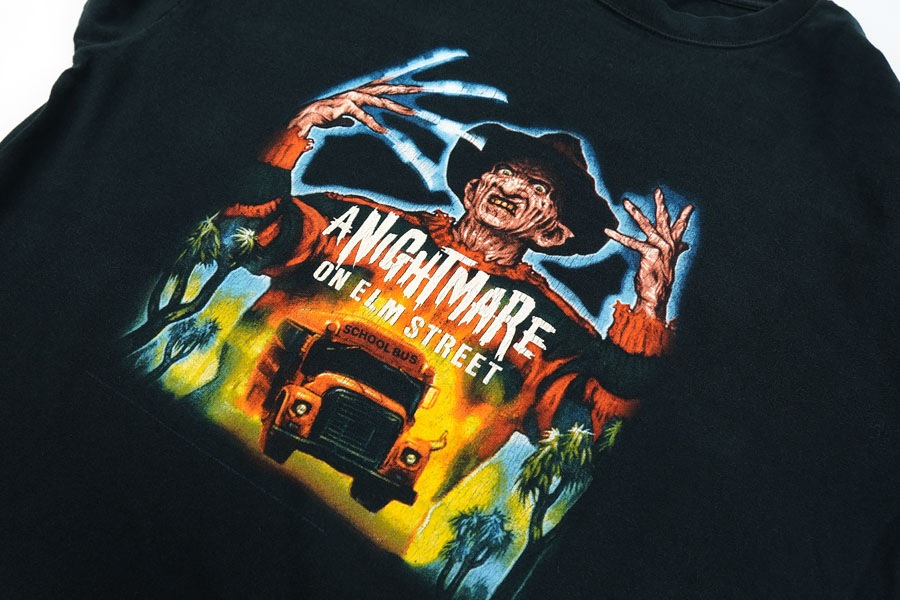 00's anvil ''エルム街の悪夢'' フレディ 両面プリント Tシャツ 表記(XL)