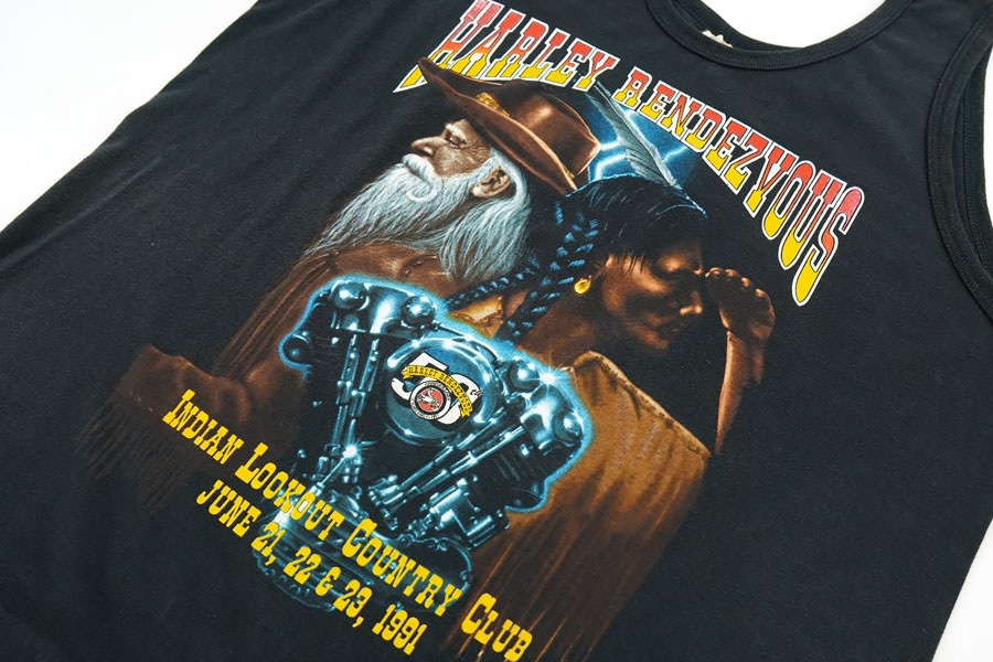 90's SCREEN STARS ''HARLEY RENDEZVOUS'' タンクトップ 表記(XL)
