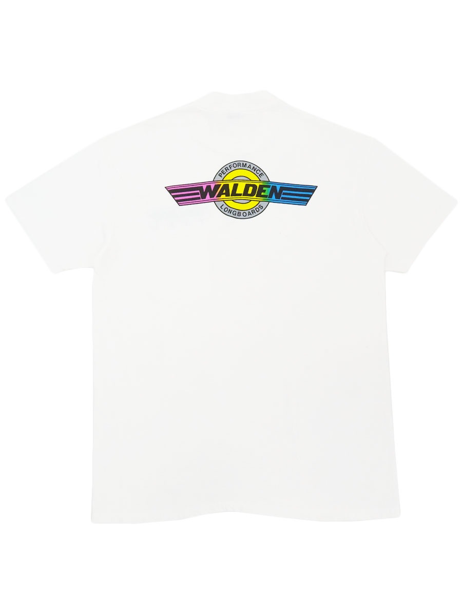 80's Stedman ''WALDEN'' 両面プリント ポケットTシャツ ホワイト 表記(XL) USA製