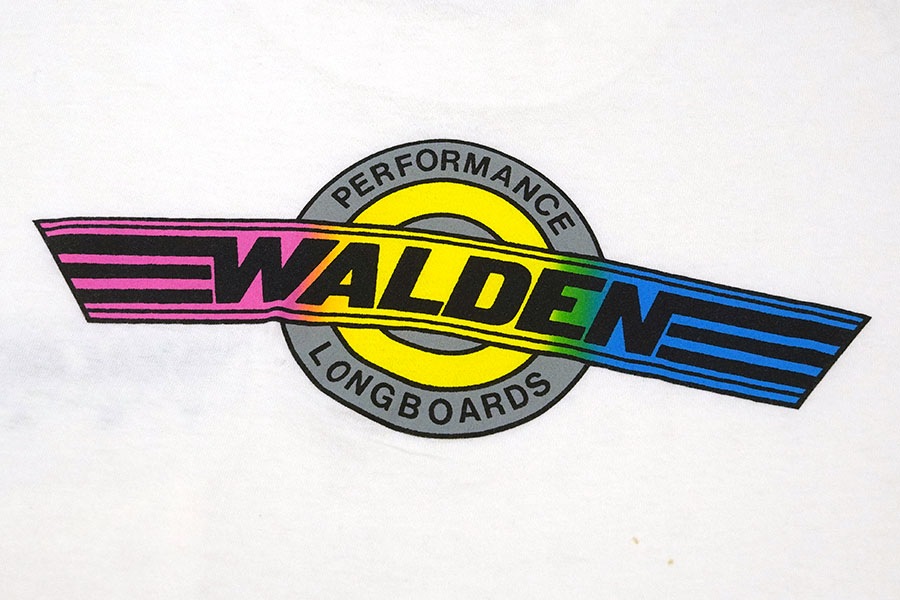 80's Stedman ''WALDEN'' 両面プリント ポケットTシャツ ホワイト 表記(XL) USA製