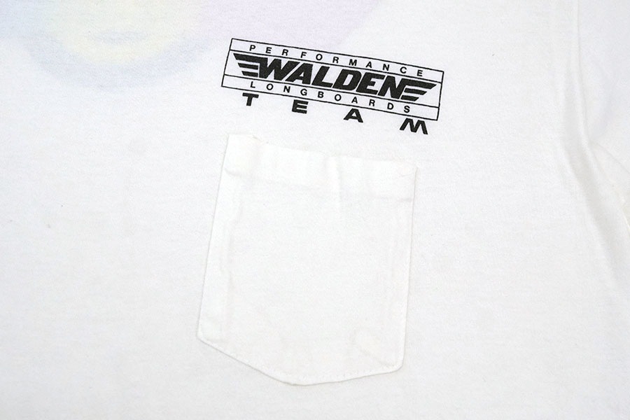 80's Stedman ''WALDEN'' 両面プリント ポケットTシャツ ホワイト 表記(XL) USA製