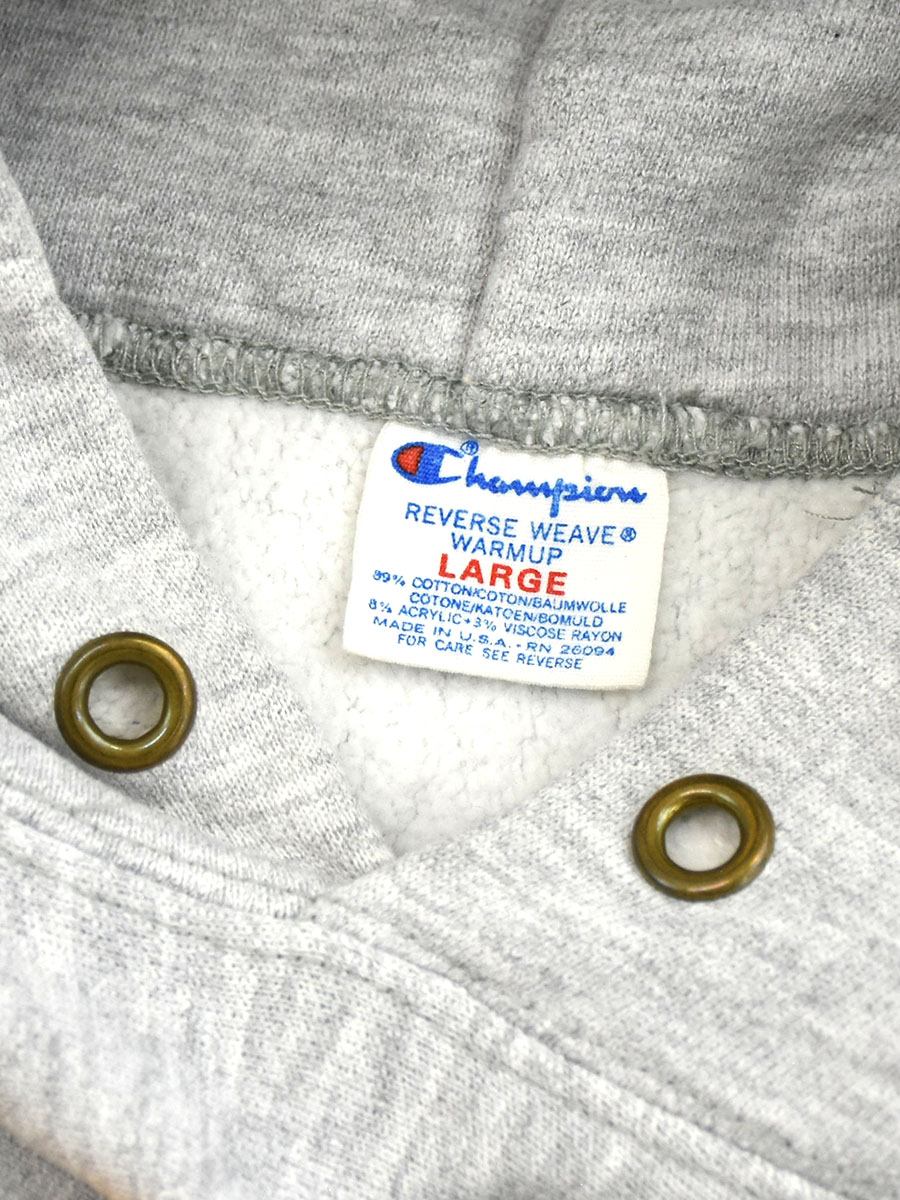 80's プリントタグ チャンピオンRWパーカ ''JUNIATA FOOTBALL'' 表記(L)