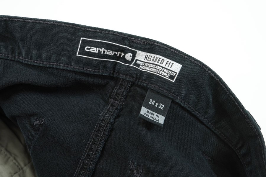 CARHARTT RELAXED FIT CANVAS WORK PANTS BLACK (SIZE.W34 L32)