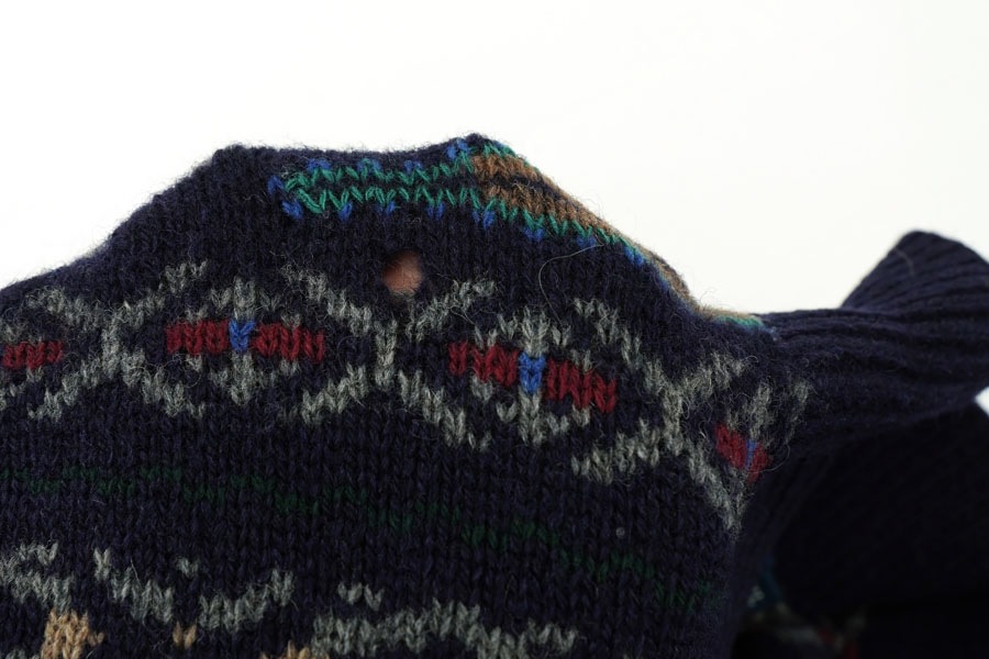 ラルフローレン フェアアイル柄 ハンドニット H/Z ウールセーター 表記(XXL)