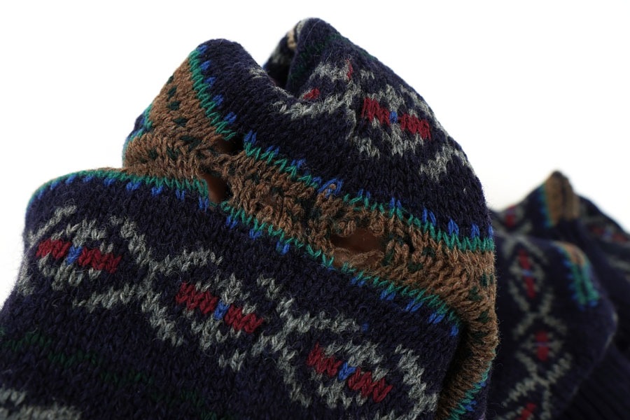 ラルフローレン フェアアイル柄 ハンドニット H/Z ウールセーター 表記(XXL)