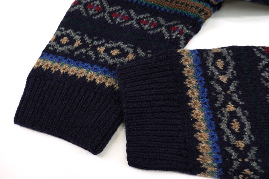 ラルフローレン フェアアイル柄 ハンドニット H/Z ウールセーター 表記(XXL)