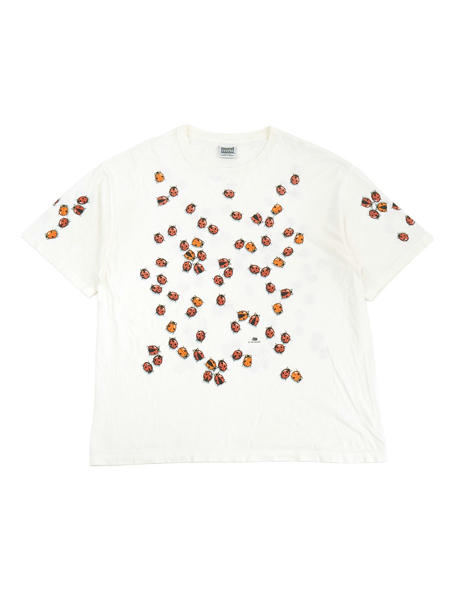 90's HARBORSIDE GRAFICS ''てんとう虫'' オールオーバープリント！ Tシャツ ホワイト 表記(XL) USA製