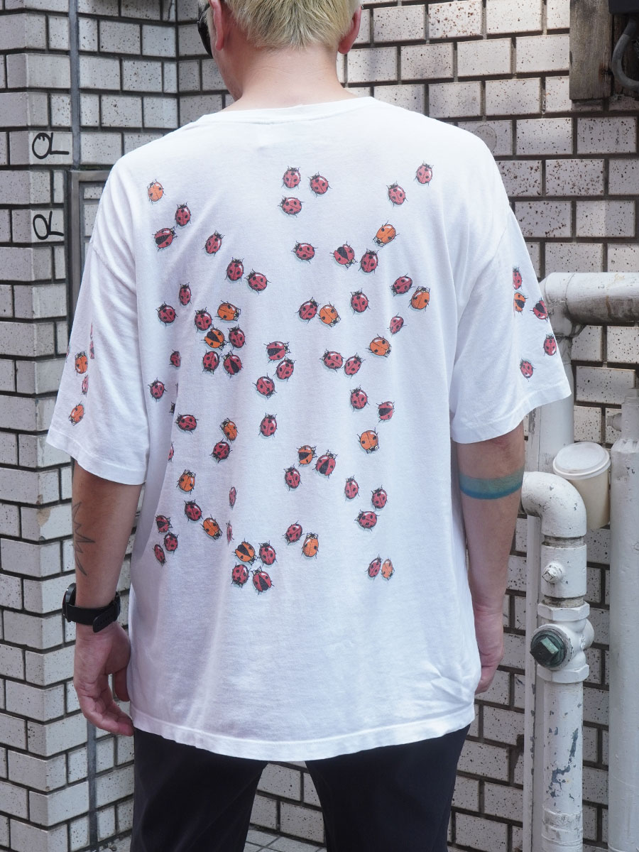 90's HARBORSIDE GRAFICS ''てんとう虫'' オールオーバープリント！ Tシャツ ホワイト 表記(XL) USA製