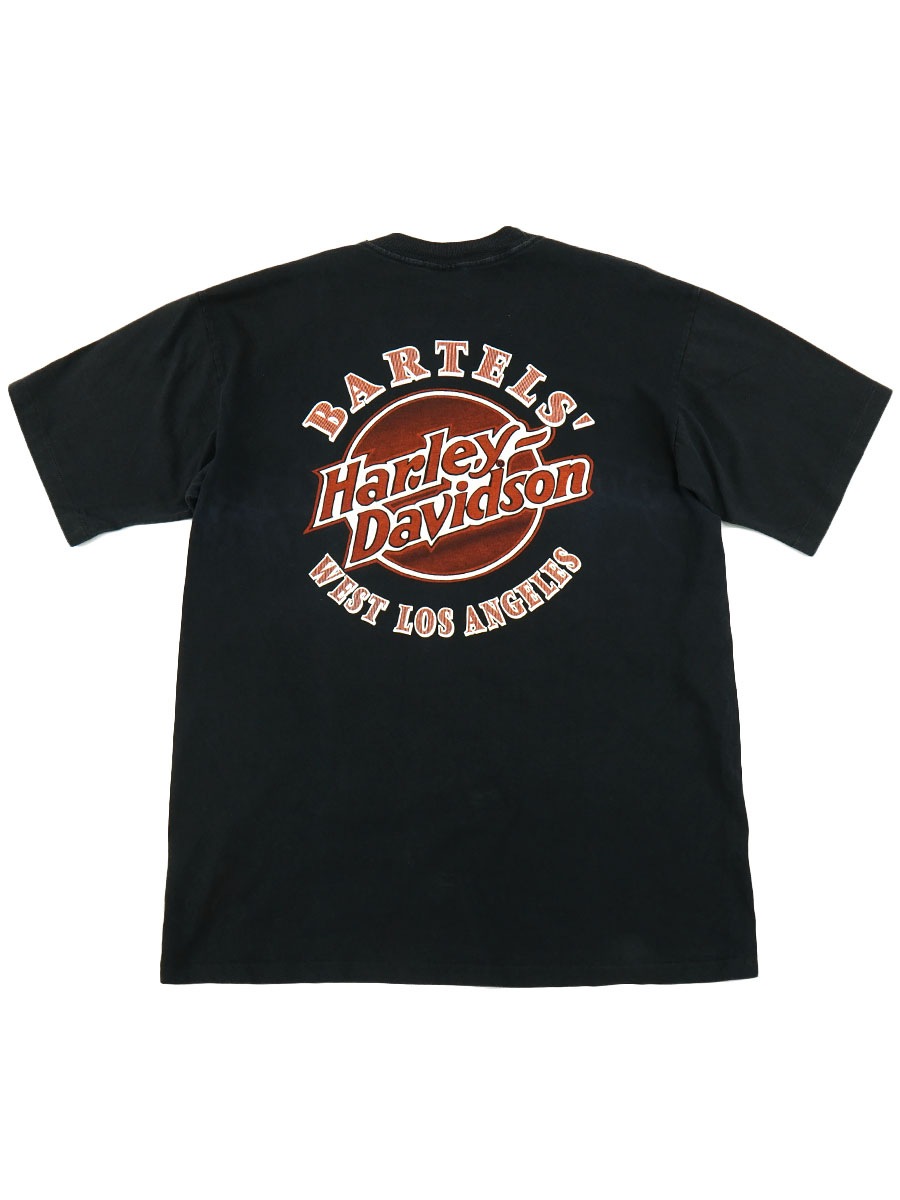 90's H-D ハーレーダヴィッドソン ''On the eigth day, God created...'' 両面プリント Tシャツ 表記(M) 堕天使