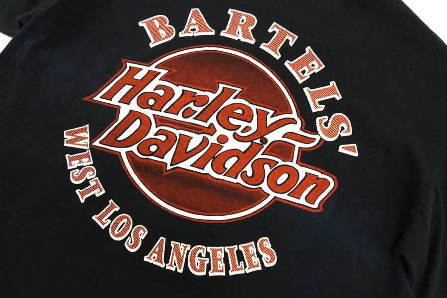 90's H-D ハーレーダヴィッドソン ''On the eigth day, God created...'' 両面プリント Tシャツ 表記(M) 堕天使