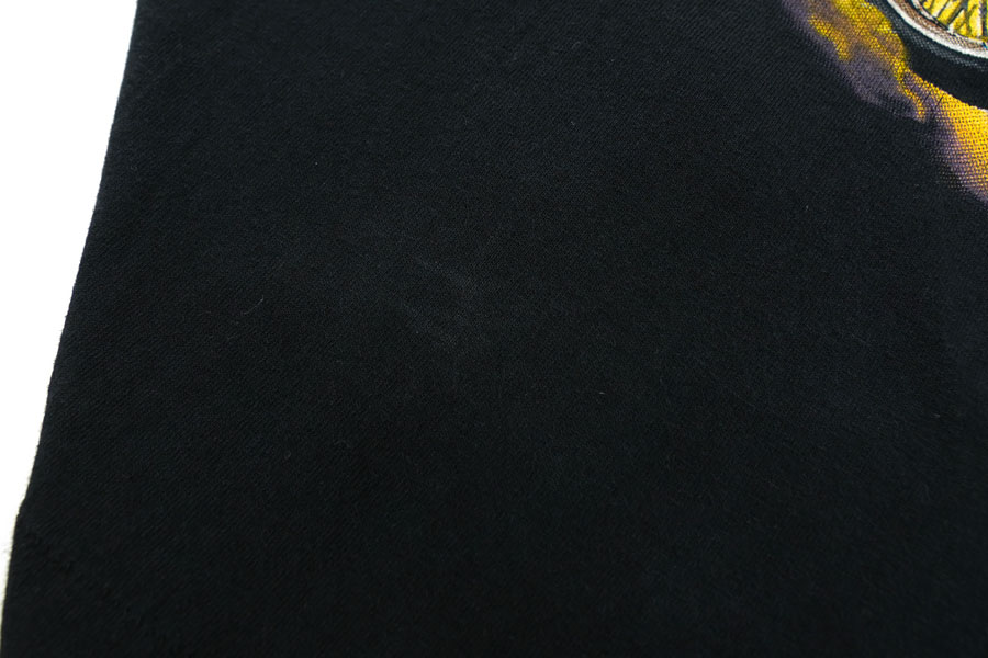 90's H-D ハーレーダヴィッドソン ''On the eigth day, God created...'' 両面プリント Tシャツ 表記(M) 堕天使