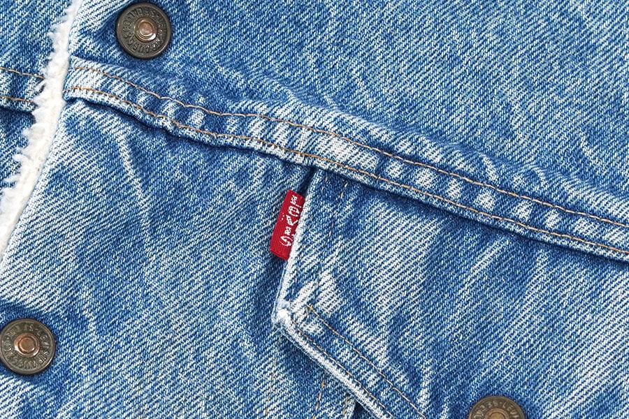 70's Levi's 70605 デニムボアジャケット 実寸(L位) 袖薄ヒゲ