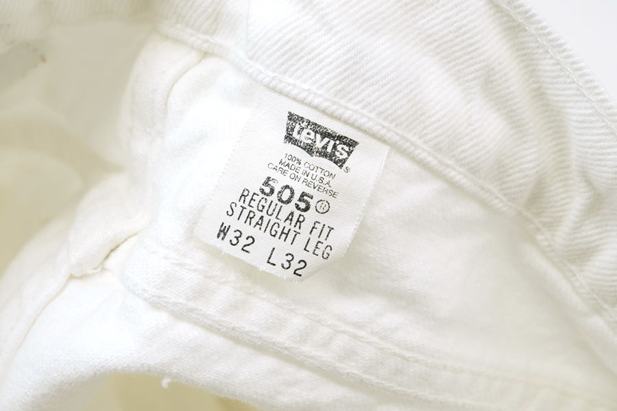 90'S LEVI'S 505 WHITE JEANS (SIZE.W32 L32) MADE IN USA