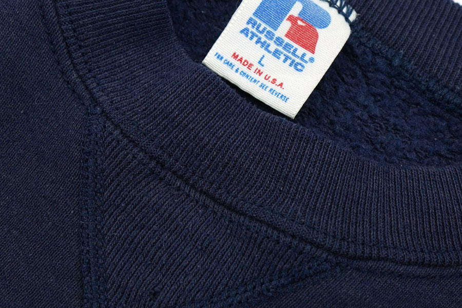 80's RUSSELL ATHLETIC ''AUBURN TIGERS'' 前Vスウェット 表記(L) USA製 両面プリント