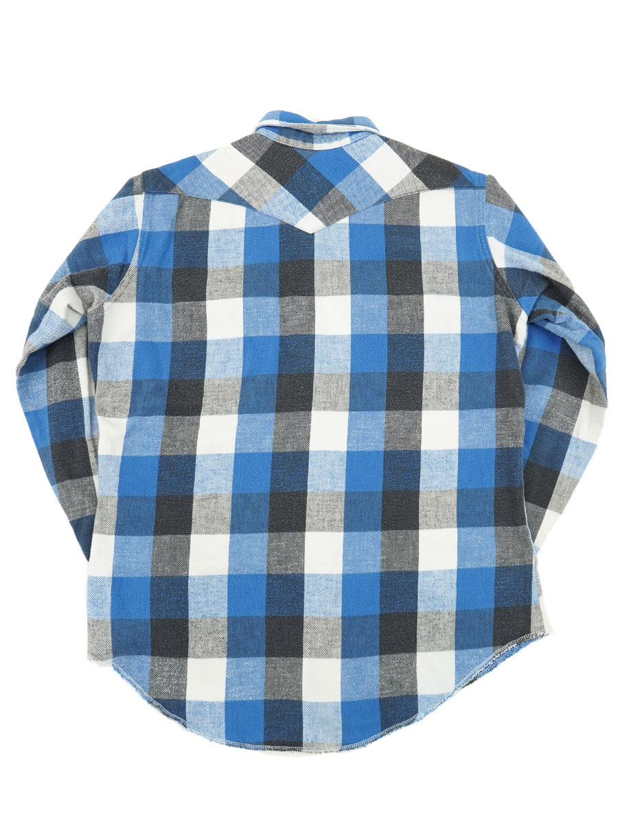80's Wrangler ブロックチェック ウエスタンフランネルシャツ 表記(16 1/2-35) USA製