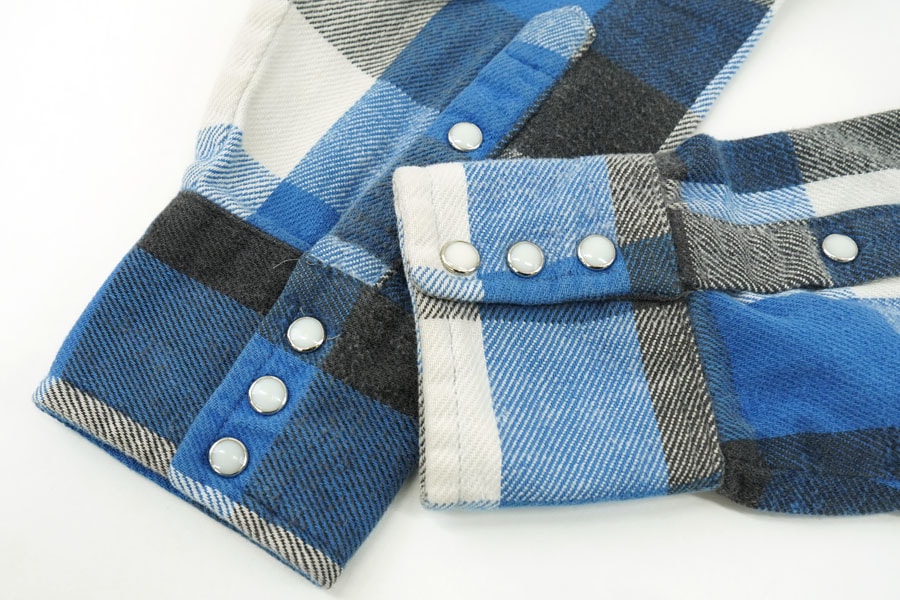 80's Wrangler ブロックチェック ウエスタンフランネルシャツ 表記(16 1/2-35) USA製