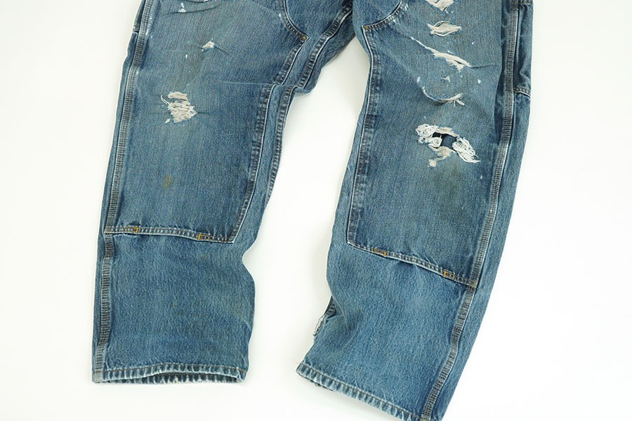 CARHARTT DOUBLE KNEE DENIM PAINTER PANTS DAMAGE！ (SIZE.W38 L30)