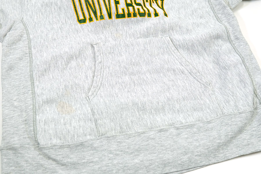 80's プリントタグ チャンピオン RWパーカ ''GEORGE MASON UNIVERSITY'' グレー 表記(XL) USA製