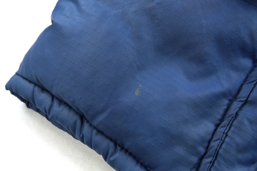 70's 茶タグ ノースフェイス リップストップ ダウンJKT ネイビー 表記(S)