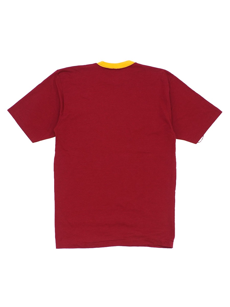 70'S CHAMPION ''HARVARD'' PRINT T SHIRT BURGUNDY (SIZE.X LARGE)