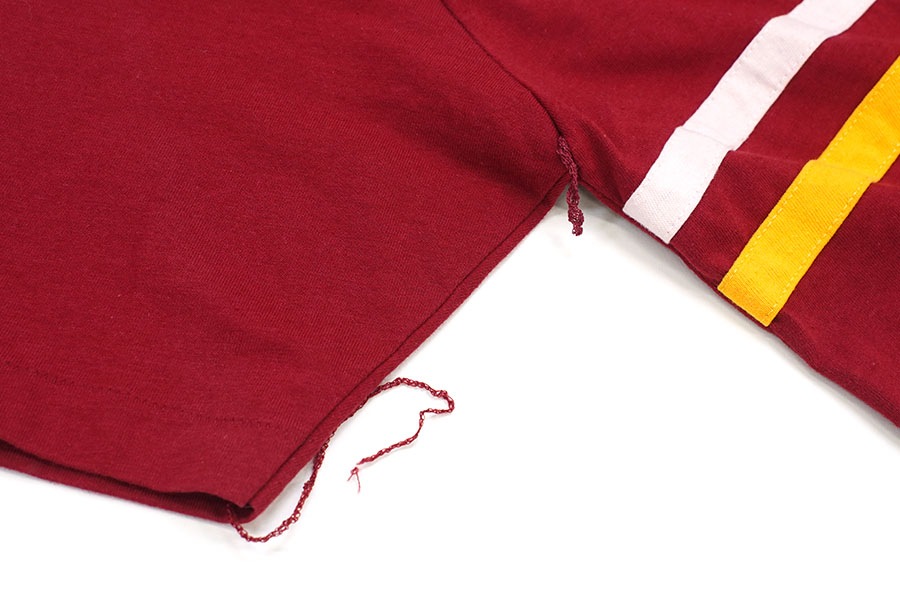 70'S CHAMPION ''HARVARD'' PRINT T SHIRT BURGUNDY (SIZE.X LARGE)