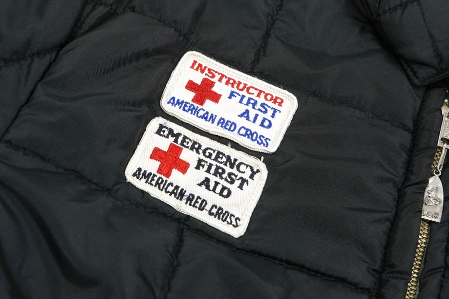 60's Roffe Rene inc. リバーシブル フード付き キルティングジャケット ブラック 実寸(L位) パッチ付き