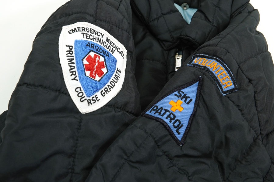 60's Roffe Rene inc. リバーシブル フード付き キルティングジャケット ブラック 実寸(L位) パッチ付き