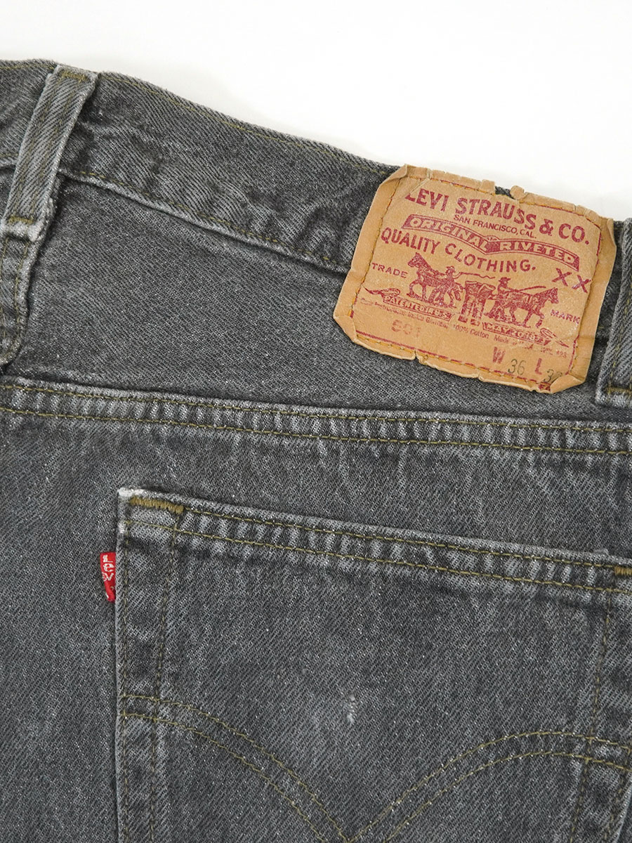 90's LEVI'S 501 先染めブラック デニムパンツ 表記(W36 L32) USA製