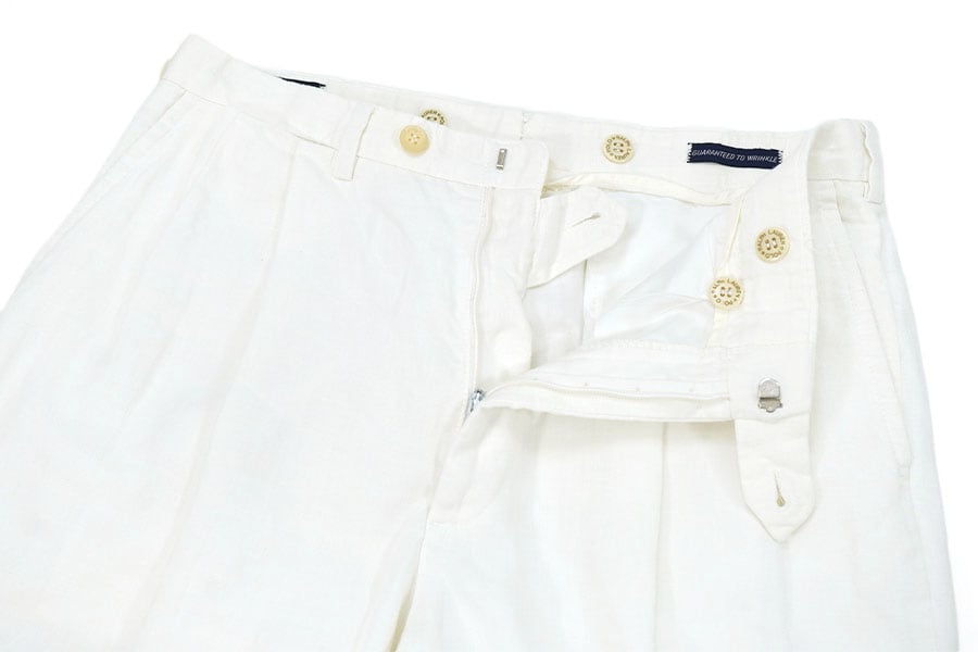 80'S RALPH LAUREN LINEN SLACKS (APPROX.W31 L32)