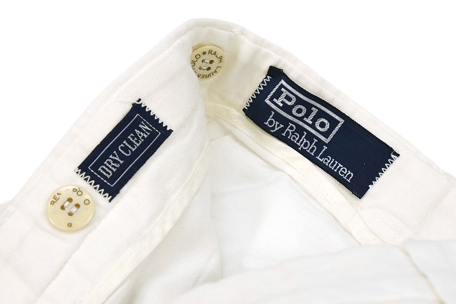 80'S RALPH LAUREN LINEN SLACKS (APPROX.W31 L32)